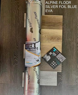 Подложка ALPINE FLOOR SILVER FOIL BLUE EVA 1,5 мм